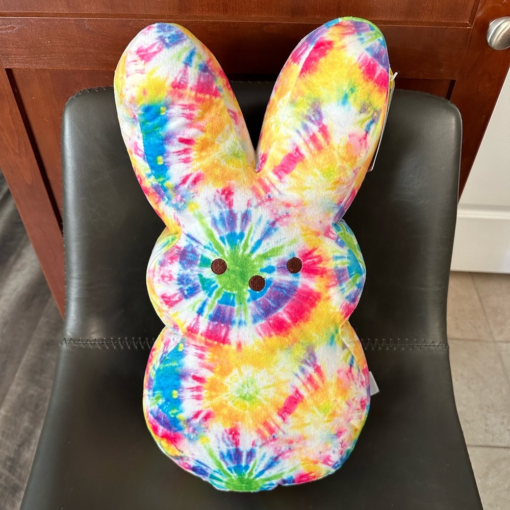 18” peeps plush tie dye